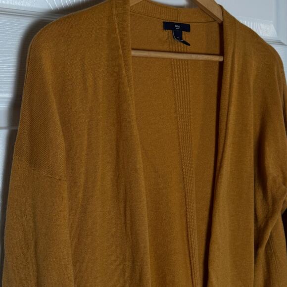 Womens Gap Mustard Long Duster Cardigan Sweater Large - Picture 7 of 8